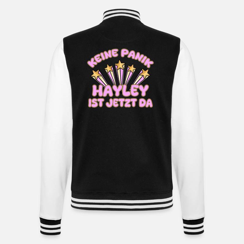 Hayley as a woman's name - College Sweat Jacket - black/white