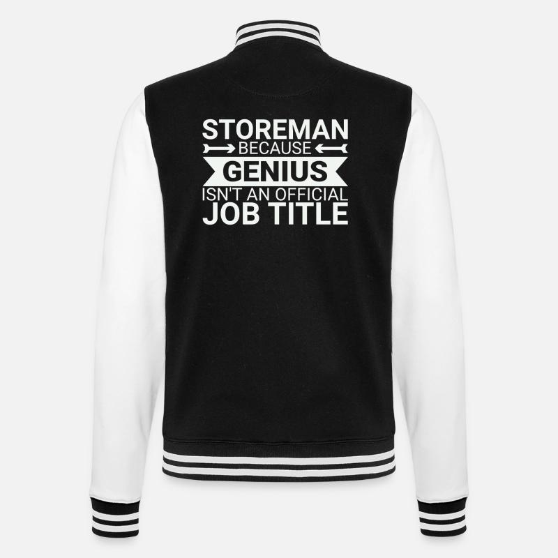 Storeman Genius - College Sweat Jacket - black/white