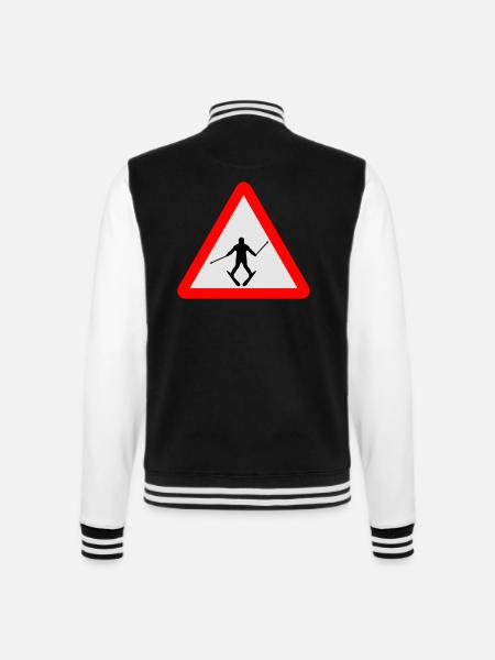 Ski - College Sweat Jacket - black/white