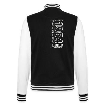 69e anniversaire Original Décembre Né 1954 - Veste Teddy - noir/blanc - Dos - Marisol (170cm)