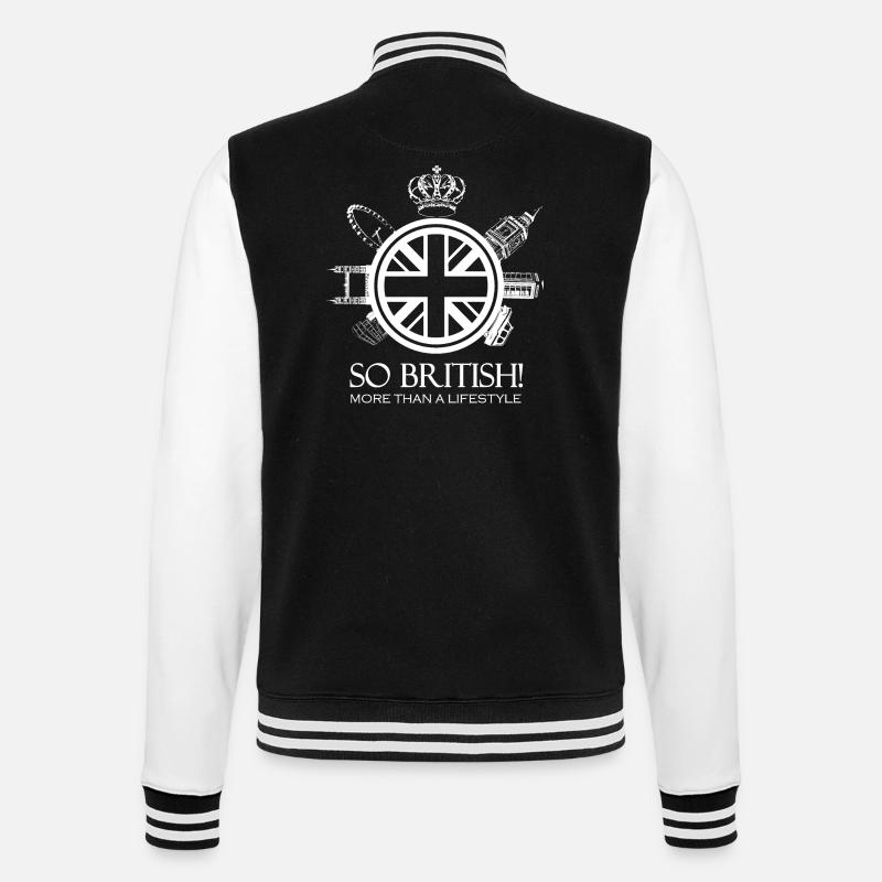 SO BRITISH Weiße Version - College-Sweatjacke - Schwarz/Weiß