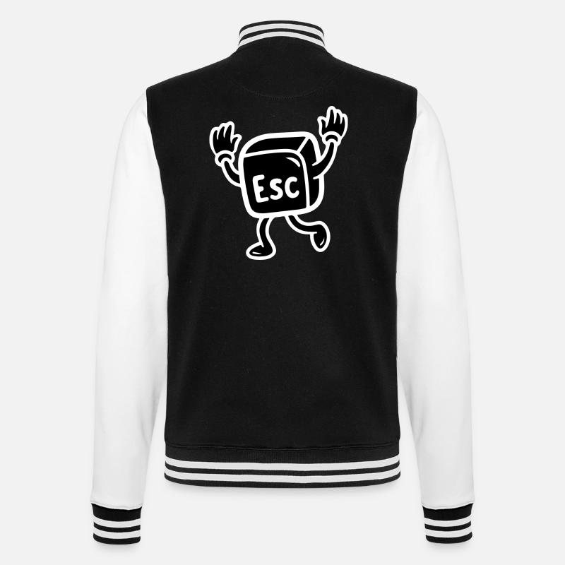 Nerd Escape - College-Sweatjacke - Schwarz/Weiß