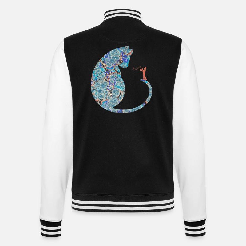 katze mit saxophon e 238 - Veste Teddy - noir/blanc