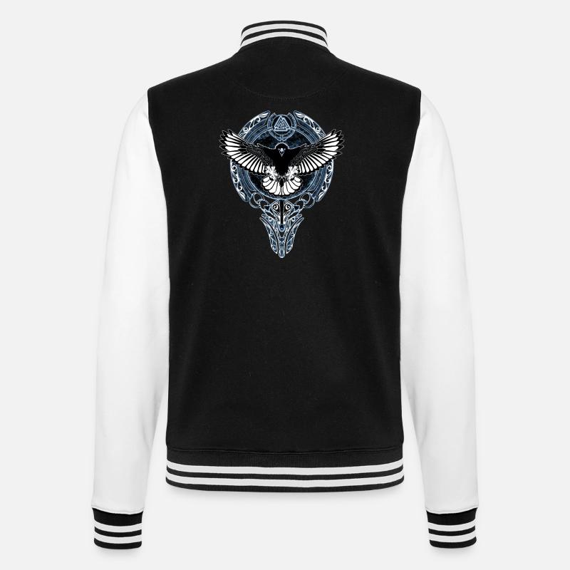 Wikinger Adler - College-Sweatjacke - Schwarz/Weiß