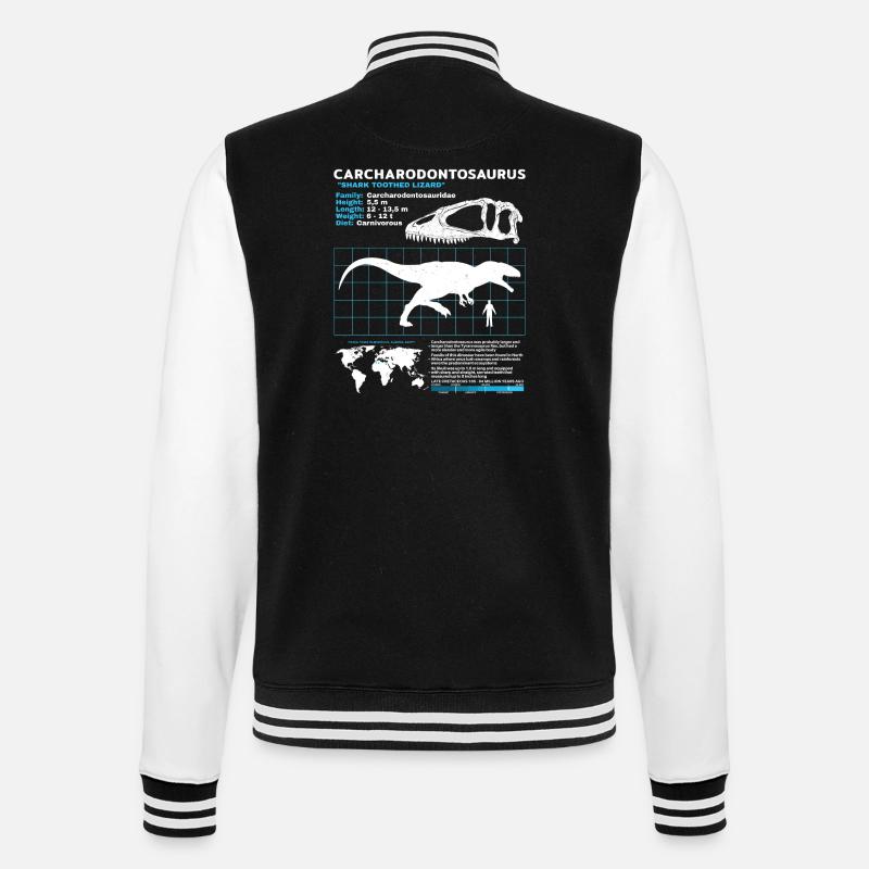 Fiche technique de Carcharodontosaurus - Veste Teddy - noir/blanc