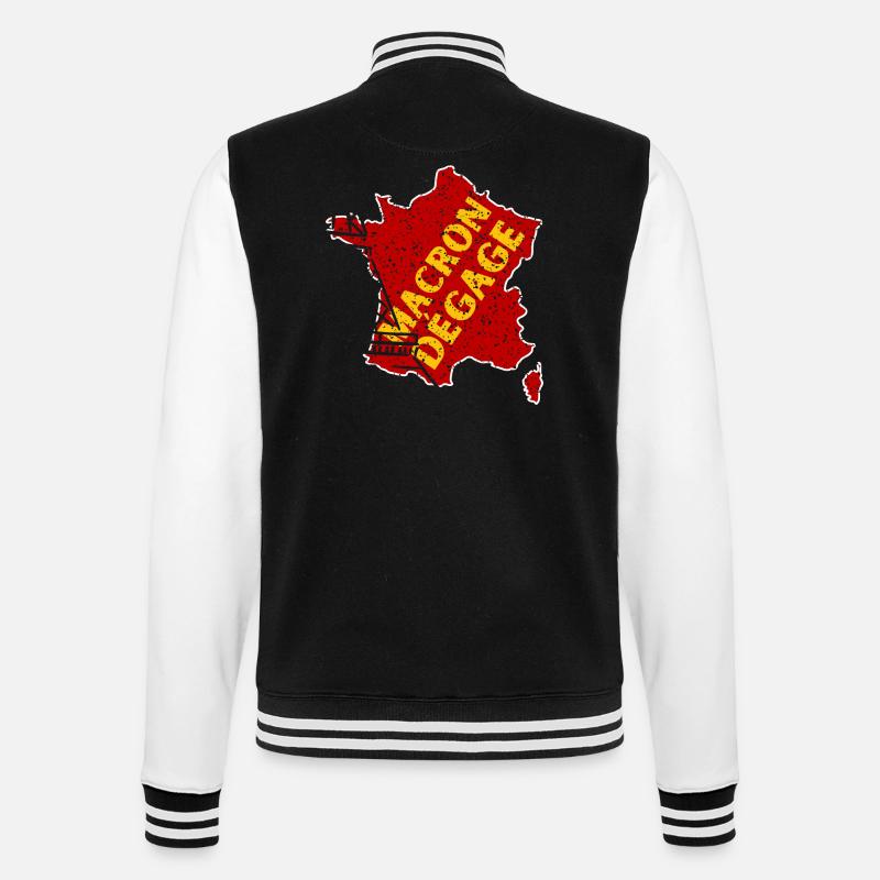 MACRON RÄUMT - College-Sweatjacke - Schwarz/Weiß