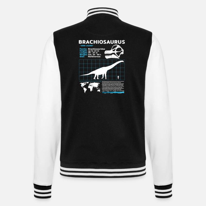 Brachiosaurus Datasheet - College Sweat Jacket - black/white