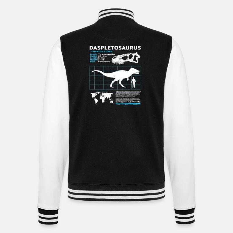 Fiche technique du Daspletosaurus - Veste Teddy - noir/blanc