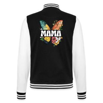 Mom Butterfly Flowers Best Mom Mother's Day - College Sweat Jacket - black/white - Back - Marisol (170cm)
