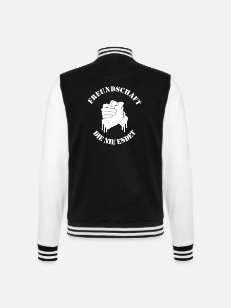 Freundschaftslogo Hand in Hand - College-Sweatjacke - Schwarz/Weiß