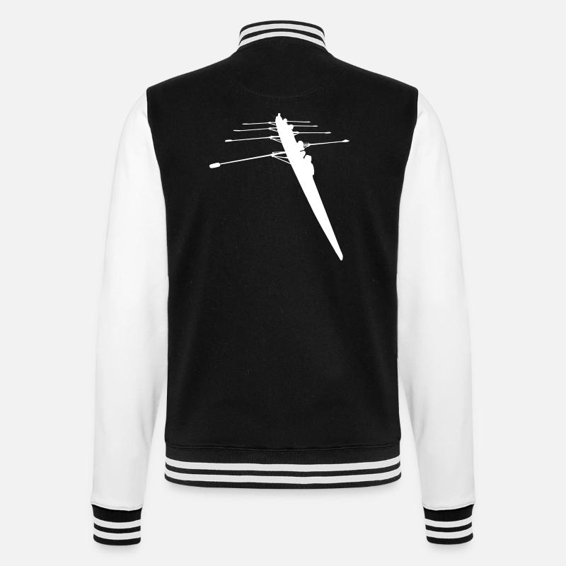 Ruderer - 4er Ruderboot - College-Sweatjacke - Schwarz/Weiß