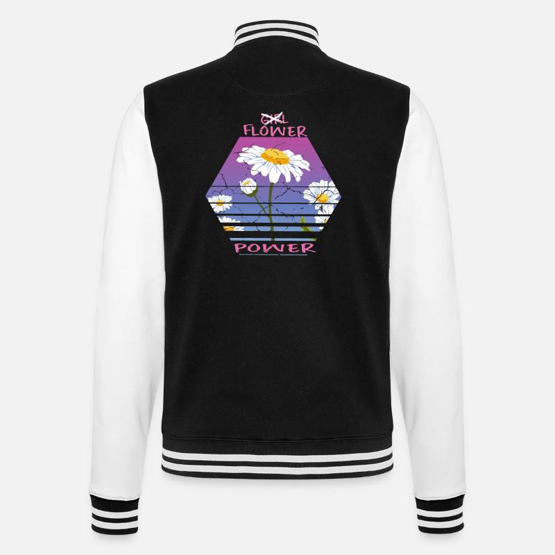 Sunflowers - College Sweat Jacket - black/white