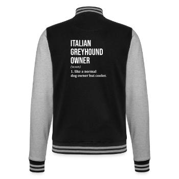 Greyhound - College Sweat Jacket - black/heather grey - Back - Marisol (170cm)
