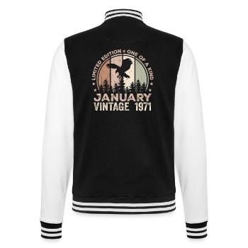 Incomparable depuis janvier 1971 53 Anniversaire - Veste Teddy - noir/blanc - Dos - Marisol (170cm)