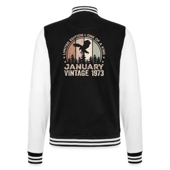 Incomparable since January 1973 51 Anniversary - College Sweat Jacket - black/white - Back - Marisol (170cm)