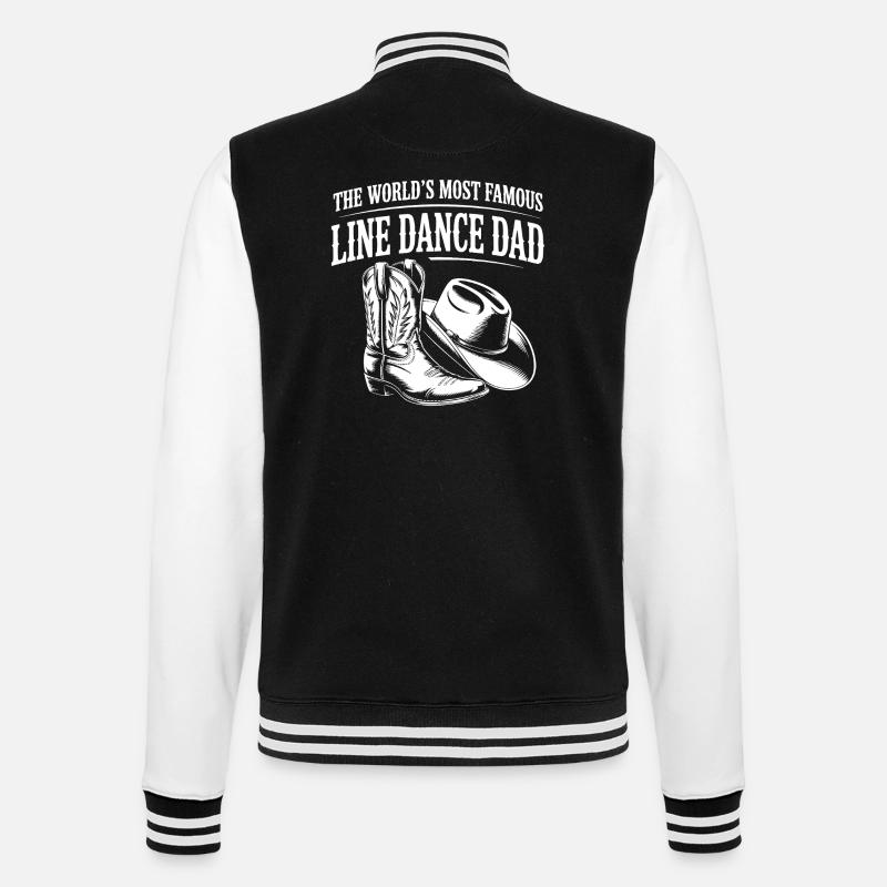 Line Dance Dad Boots & Hat - College Sweat Jacket - black/white