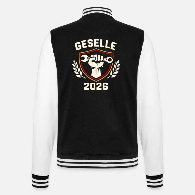 Journeyman 2026 screwed, sweated, won - College Sweat Jacket - black/white
