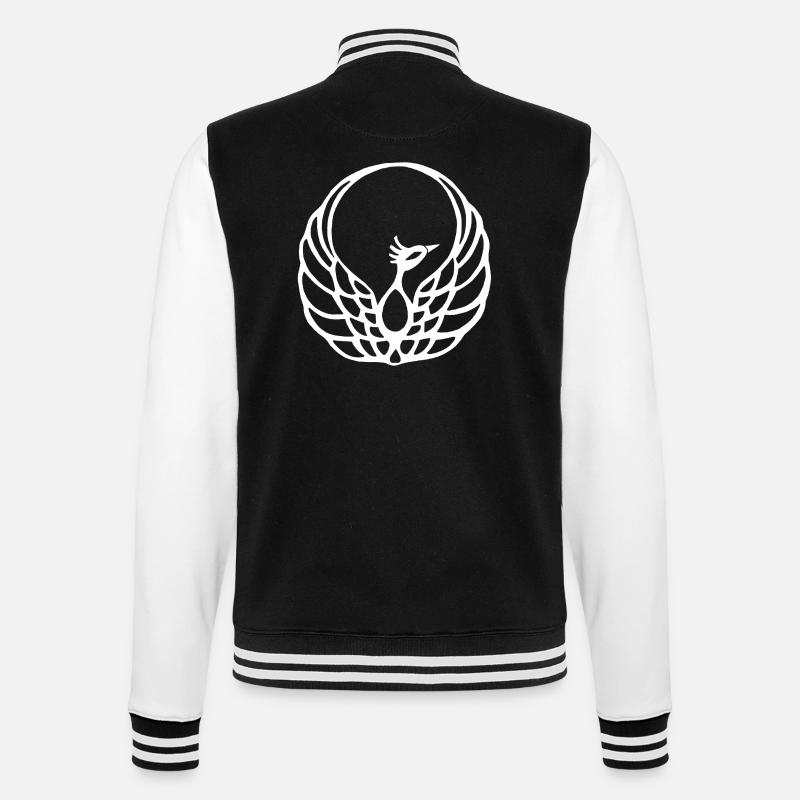 White Phoenix - College Sweat Jacket - black/white