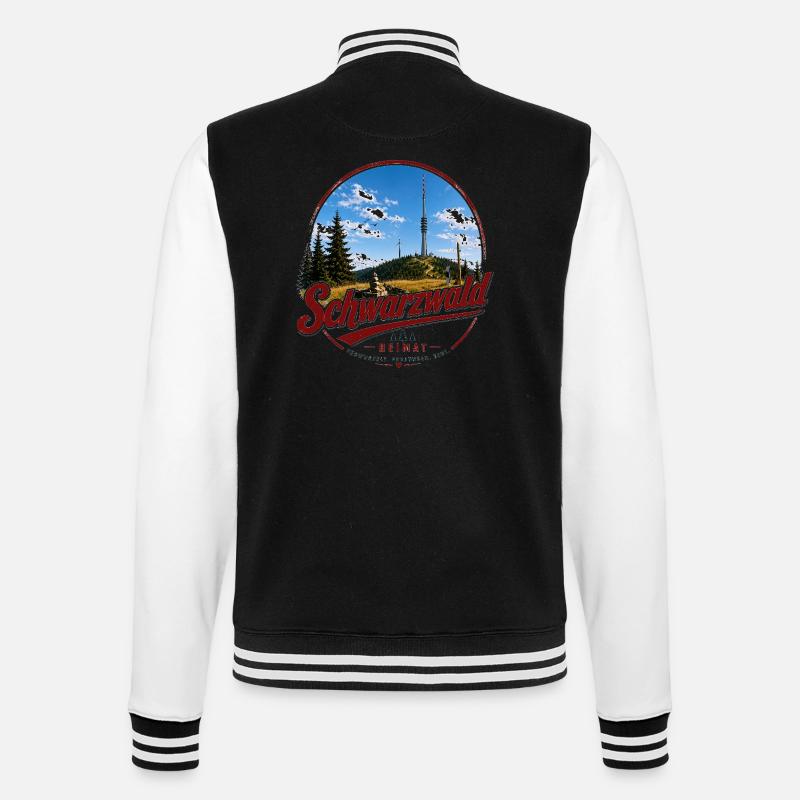 Schwarzwald Heimat Layout - College-Sweatjacke - Schwarz/Weiß