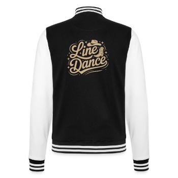 Line Dance mein Hobby - meine Passion - mein Ding - College-Sweatjacke - Schwarz/Weiß - Hinten - Marisol (170cm)