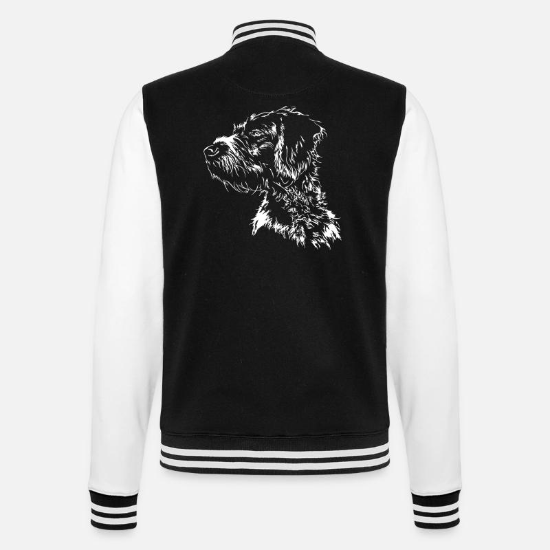 DEUTSCH DRAHTHAAR Wilsigns Jagdhund Jagdhunde - College-Sweatjacke - Schwarz/Weiß