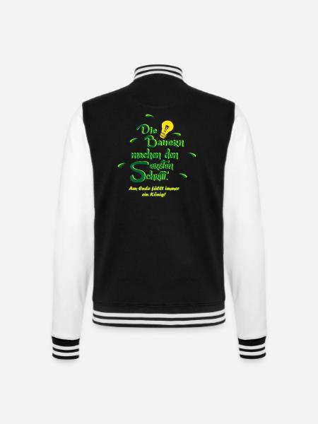 Bauer Bauern Landwirtschaft Traktoren - College-Sweatjacke - Schwarz/Weiß