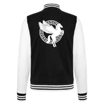 Mythologie: Griechischer Pferdegott - College-Sweatjacke - Schwarz/Weiß - Hinten - Marisol (170cm)