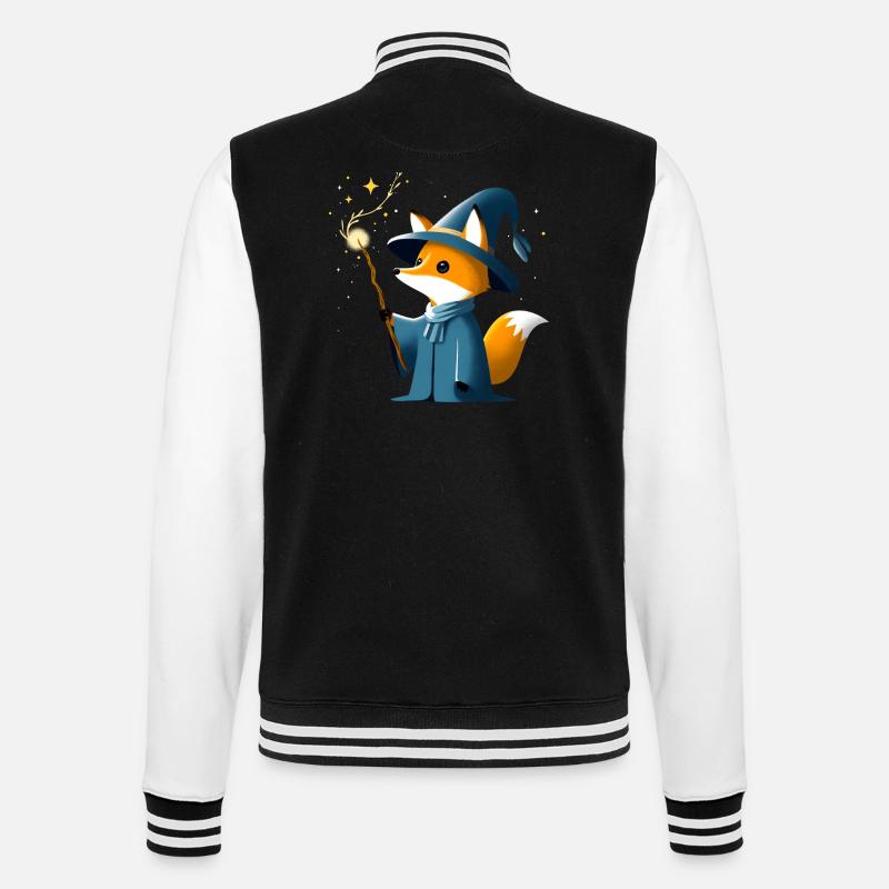 Magic Fox - College Sweat Jacket - black/white