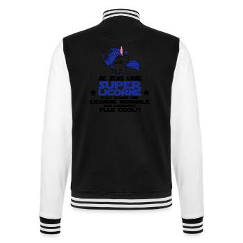 une super licorne - Veste Teddy - noir/blanc - Dos - Marisol (170cm)