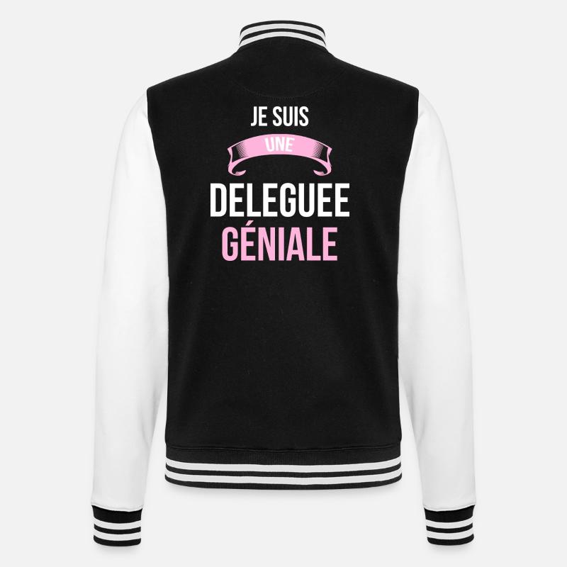 je suis une Deleguee - Veste Teddy - noir/blanc
