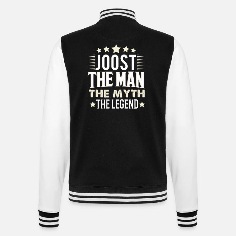 Joost - College-Sweatjacke - Schwarz/Weiß