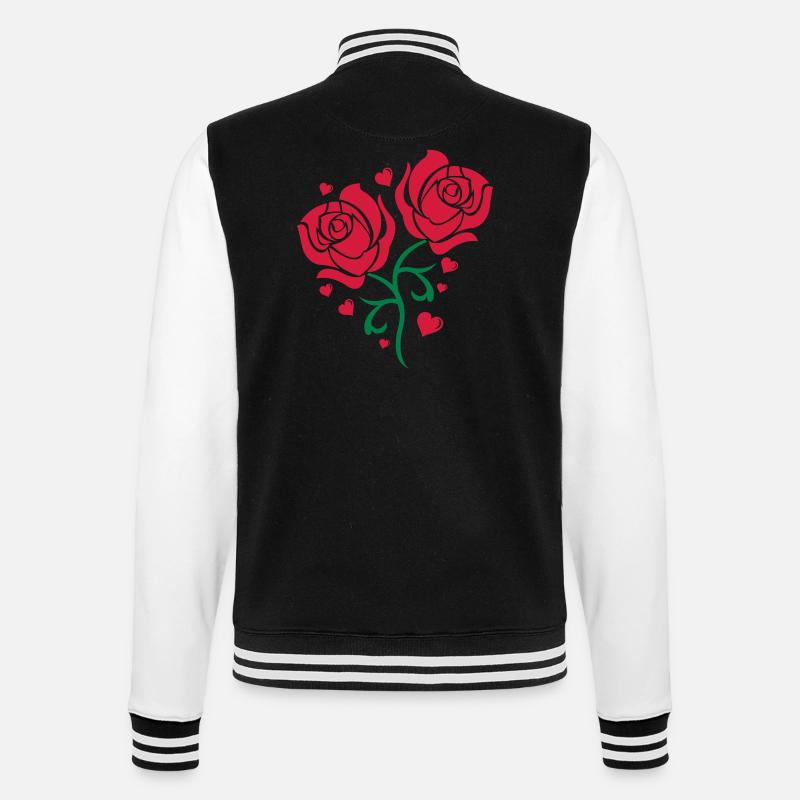 roses2 - Veste Teddy - noir/blanc