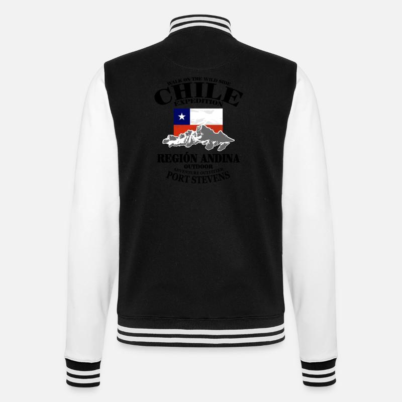 Chile - Flag & Mountains - Veste Teddy - noir/blanc