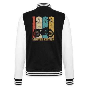 Vintage Moto 1963 Rétro Cadeau D'anniversaire - Veste Teddy - noir/blanc - Dos - Marisol (170cm)