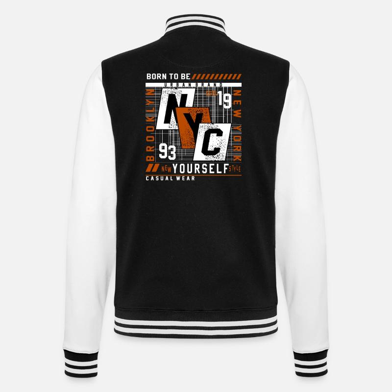 New York - College-Sweatjacke - Schwarz/Weiß