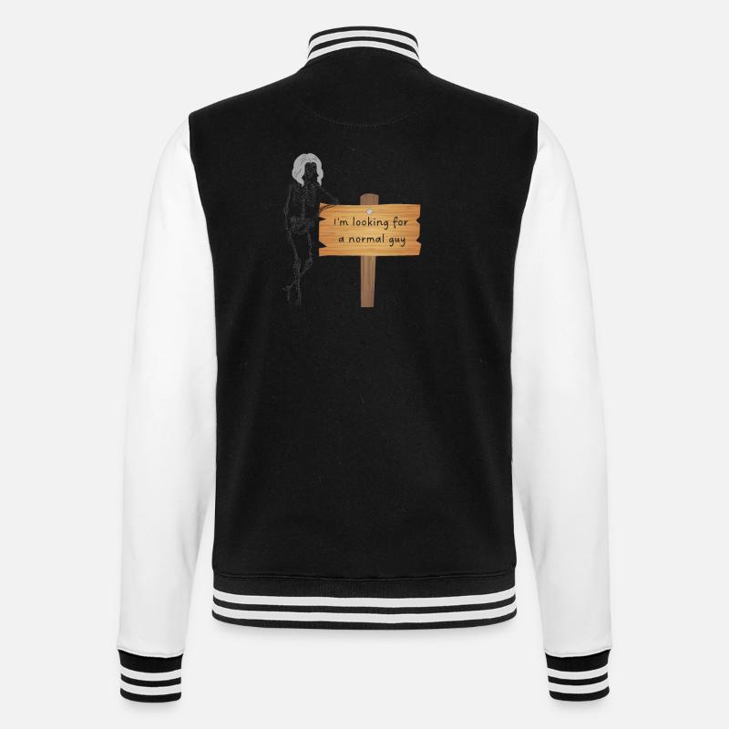 Je cherchais un gars normal. Ça n’a pas marché... - Veste Teddy - noir/blanc