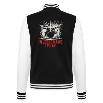 Rhythm for faith - College Sweat Jacket - black/white - Back - Marisol (170cm)