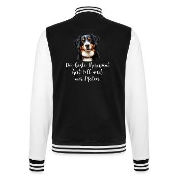 Le meilleur thérapeute a de la fourrure et quatre pattes - Veste Teddy - noir/blanc - Dos - Marisol (170cm)