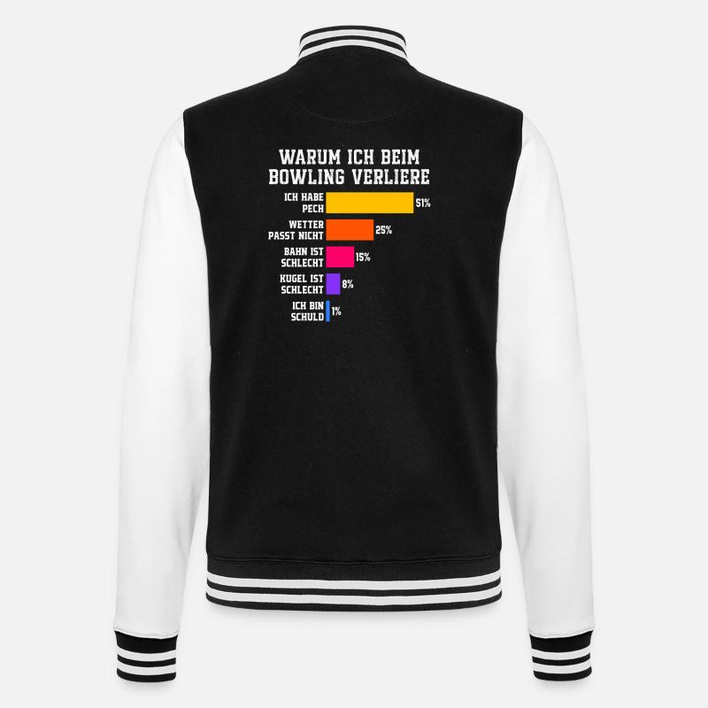 Pourquoi je perds au bowling Bowling - Veste Teddy - noir/blanc