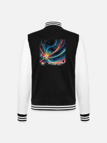 a little bit in space - College-Sweatjacke - Schwarz/Weiß