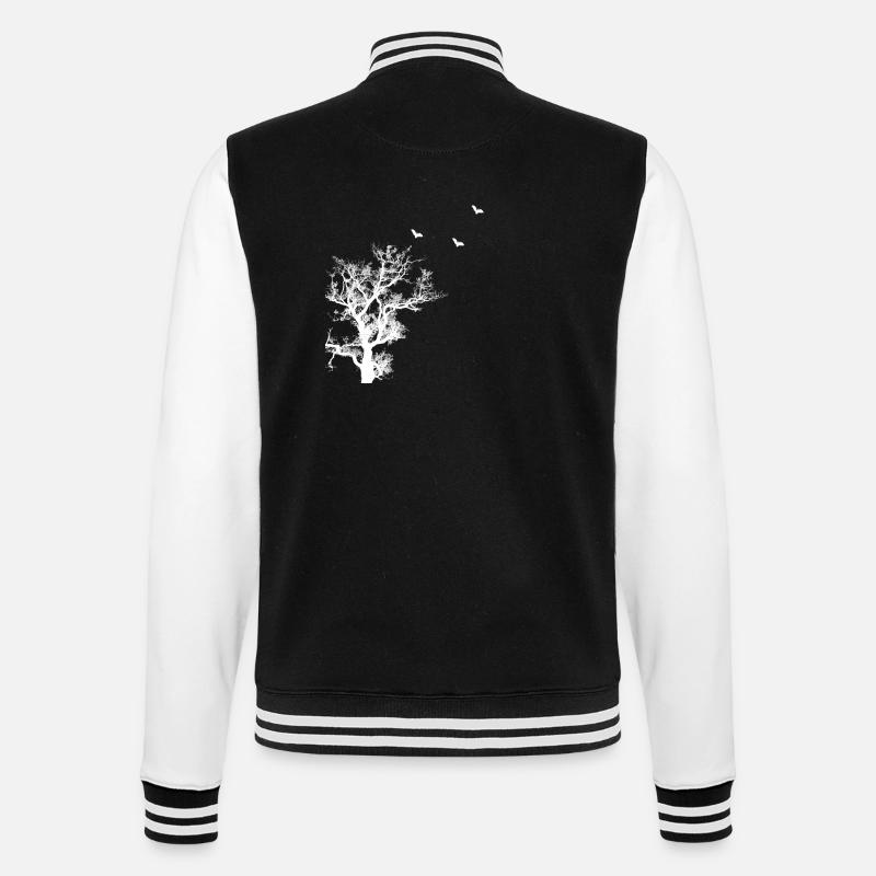 batte d'arbre - Veste Teddy - noir/blanc