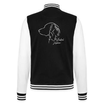 Deutsch Langhaar Profil Hunde Hund Wilsigns - College-Sweatjacke - Schwarz/Weiß - Hinten - Marisol (170cm)