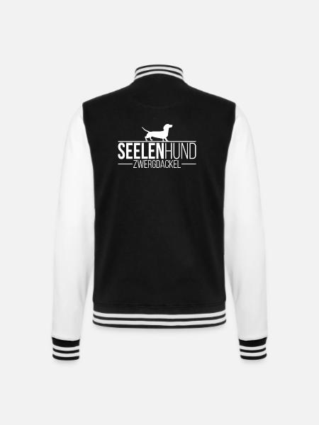 Zwergdackel Seelenhund Hunde Hund Wilsigns - College-Sweatjacke - Schwarz/Weiß