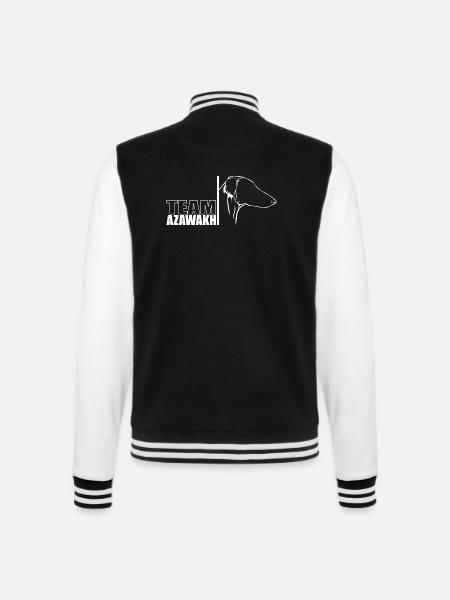 TEAM Azawakh Profil Hunde Hund Windhund Wilsigns - College-Sweatjacke - Schwarz/Weiß