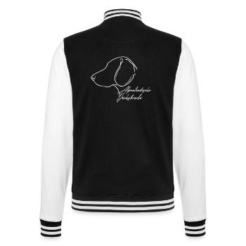 Alpenländische Dachsbracke Profil Hunde Hund - College-Sweatjacke - Schwarz/Weiß - Hinten - Marisol (170cm)