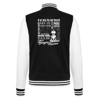 Je Suis Berger Américain Miniature - noir blancFR - Veste Teddy - noir/blanc - Dos - Marisol (170cm)