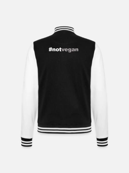 not vegan - College-Sweatjacke - Schwarz/Weiß