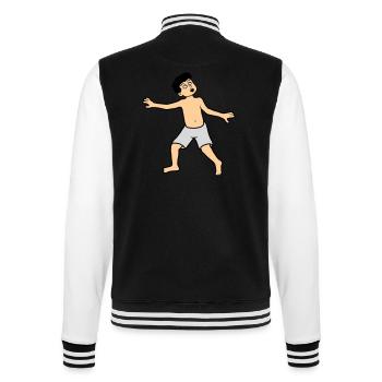 Junge hat angst - College-Sweatjacke - Schwarz/Weiß - Hinten - Marisol (170cm)