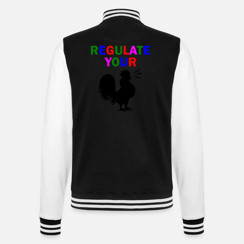 regulate your chicken - College-Sweatjacke - Schwarz/Weiß
