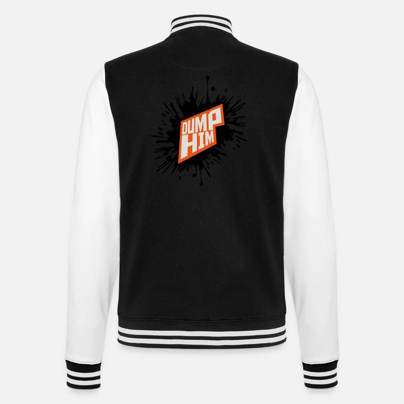 dump him Zitat Logo - College-Sweatjacke - Schwarz/Weiß